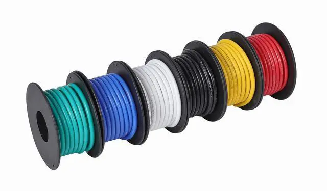 Alt view image 4 of 7 - 14AWG Silicone Wire 13.2ft (4m) 6 Colors - Flexible Tinned Copper Stranded Wire 600V High Temp Resistant (OD:3.5mm) for Automotive, Marine, DIY Electrical Wiring