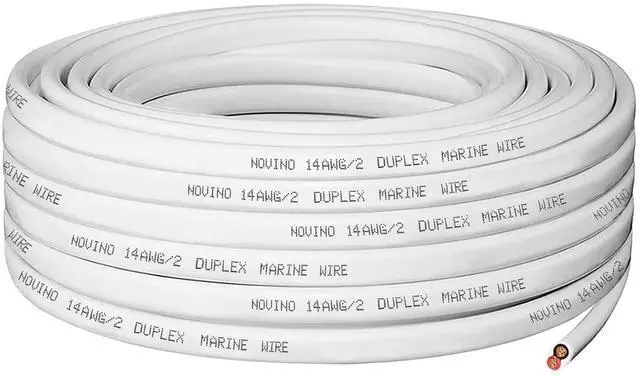 Alt view image 4 of 7 - 14 Gauge Marine Wire,14 AWG 30ft 14/2 Duplex Marine Grade Wire,Tinned Copper Oxygen-Free Boat Electrical Cable for Boat/Automotive/RV/Solar/LED Strips