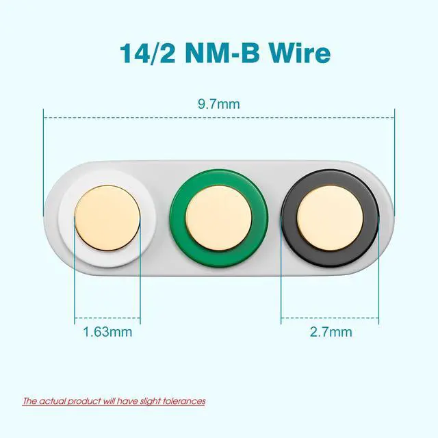 Alt view image 3 of 7 - 14/2 NM-B Wire with Ground, 25FT, 14 AWG 2 Conductor, Made of Pure Copper, Suitable for Lighting switches, sockets and Other Electrical Loads
