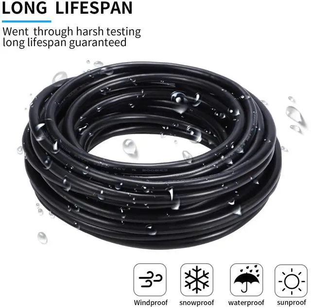 Alt view image 7 of 7 - 12 Gauge 2 Conductor Electrical Wire 12 AWG Wire Stranded PVC Cord Oxygen-Free Copper Cable 10FT/3.1M for Outdoor Lighting Automotive Battery Solar Panel (12/2AWG-10FT)