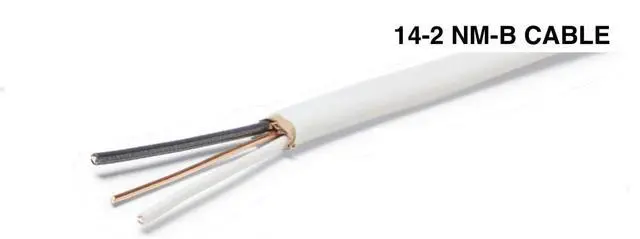 Alt view image 3 of 3 - 25 Feet 14/2 Type NM-B Copper. #14 AWG, 2 Conductors with Ground. Insulated Jacket White