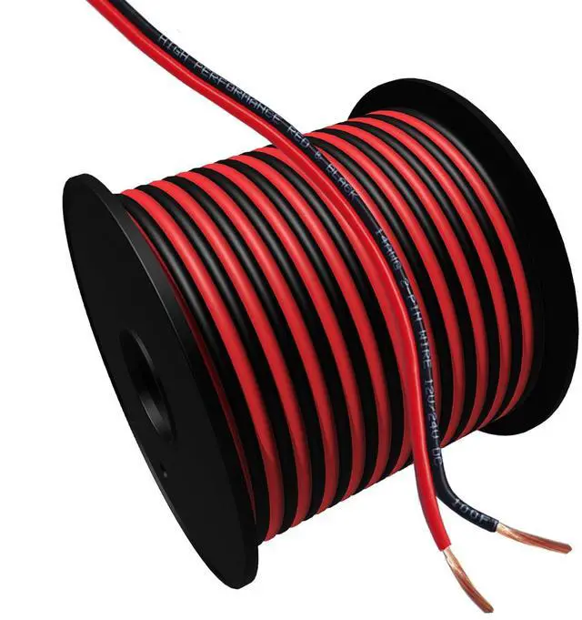Main image of 14AWG 2Conductor Red Black Cable 100FT Electrical Wire Cable LED Strips Extension Wire 12V/24V DC Cable Flexible Wire Extension Cord Copper Clad Aluminum Copper Wire
