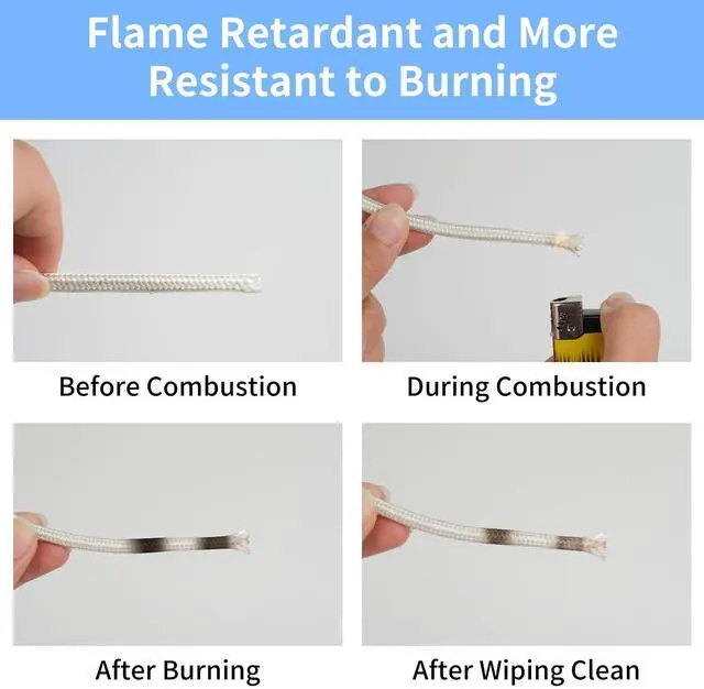 Alt view image 4 of 7 - 14 Gauge High Temperature Wire 16.4Ft, -76-932 14 AWG Mica Fiberglass Electronic Copper Wire Insulated Heat Resistant High Temp Electronical Flexible Cable for Lamp Boiler Heater Kiln