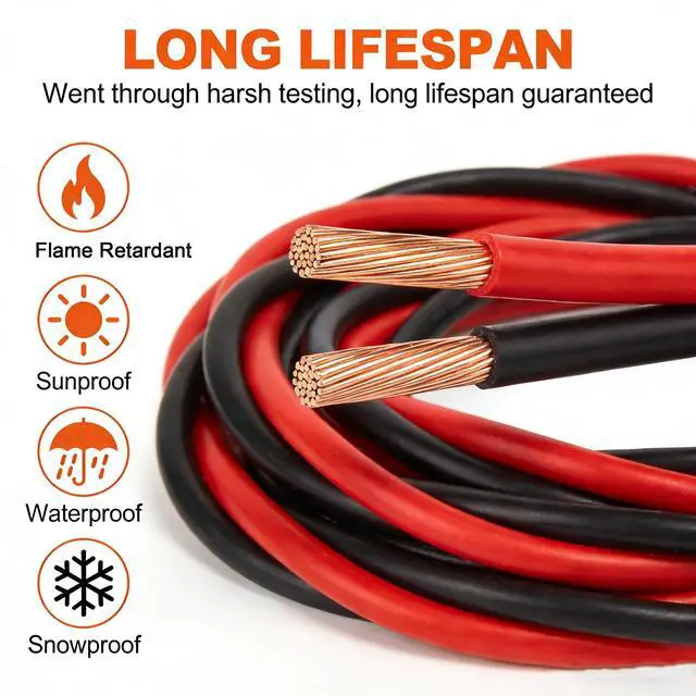 Alt view image 3 of 7 - 12 Gauge Wire 50FT, 12 AWG Red and Black 2 Conductor Speaker Wire Copper Clad Aluminum Automotive Electrical Wire 12/2 for 12V/24V DC, Automotive, Car Audio, Home Theater, LED Strips, Lighting