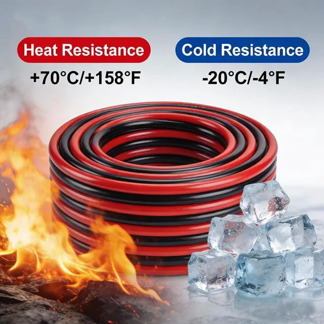 Alt view image 5 of 7 - 12 Gauge Wire 50FT, 12 AWG Red and Black 2 Conductor Speaker Wire Copper Clad Aluminum Automotive Electrical Wire 12/2 for 12V/24V DC, Automotive, Car Audio, Home Theater, LED Strips, Lighting