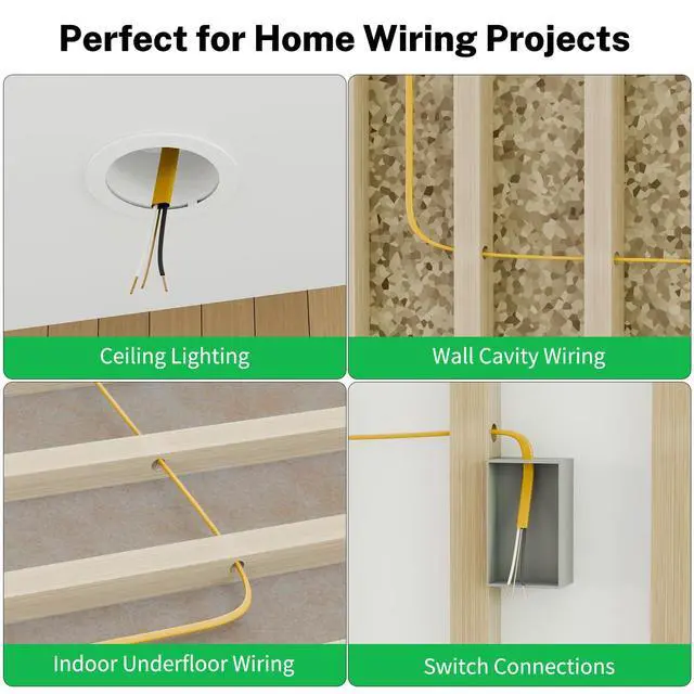 Alt view image 3 of 6 - Solid Copper Indoor NM-B 12/2 Wire with Ground 15 Feet