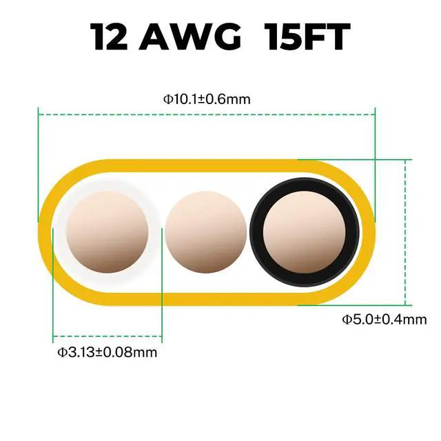 Alt view image 5 of 6 - Solid Copper Indoor NM-B 12/2 Wire with Ground 15 Feet