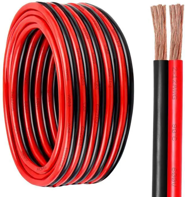 Main image of 12 Gauge Wire 2 Conductors Copper Wire, 12 AWG Battery Cable Oxygen Free Copper Wire for Solar Panel, Automotive, Trailer, RV and Speaker (12 Gauge 20FT)