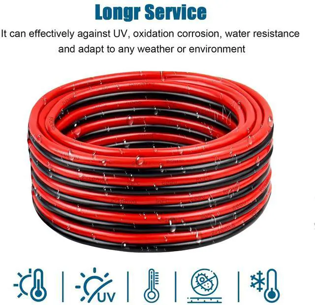 Alt view image 7 of 7 - 12 Gauge Wire 2 Conductors Copper Wire, 12 AWG Battery Cable Oxygen Free Copper Wire for Solar Panel, Automotive, Trailer, RV and Speaker (12 Gauge 20FT)