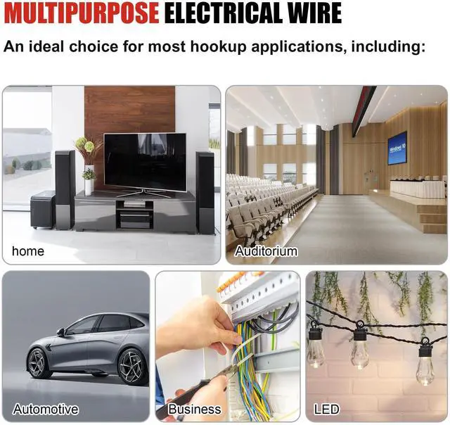 Alt view image 2 of 7 - 14 Gauge Wire, 14AWG 25FT Automotive Electrical Wire, 2 Conductor Red Black Primary Cable, Copper Clad Aluminum Wire for LED Light Strips, Car Audio, Speakers,12V/24V DC