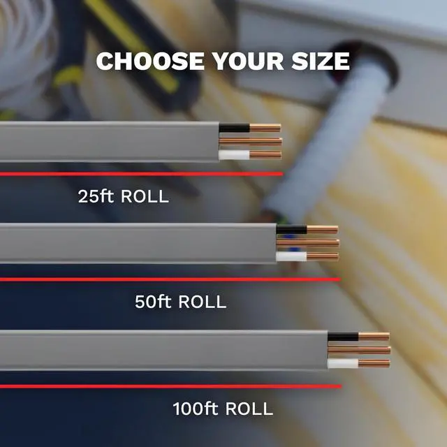 Alt view image 6 of 6 - 14/2 UF-B Copper Wire 14 Gauge Outdoor Direct Burial Electrical Underground Cable 14AWG 2 Connector Insulated Jacket Gray (50 FT)