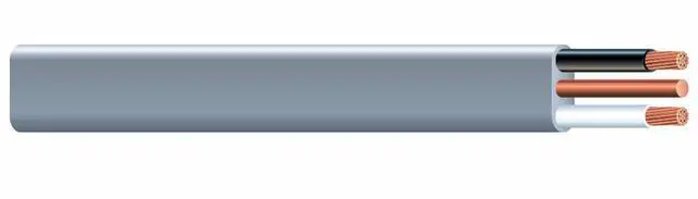 Main image of 12/2 UF B Wire with Ground, 50 ft, Gray Solid Copper Direct Burial Cable for Outdoor & Underground Use, 600V