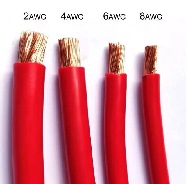Alt view image 5 of 7 - 2AWG Pure Copper Battery Cables with 3/8" Lugs Red & Black, 1FT, 2-Pack for Car, RV, Truck, Boat, Marine, Solar Power, Motorcycle, Automotive, Off-Road, Boat Accessories