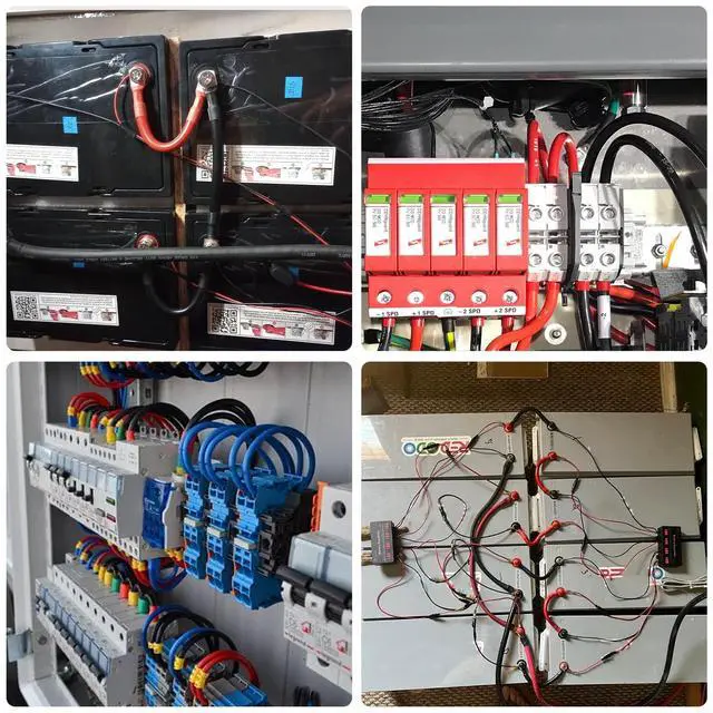 Alt view image 7 of 7 - 2PCS 2AWG Gauge Battery Cables,15cm/ 6inch 12V Copper Battery Power Inverter Leads, with 5/16" Lugs Ring Terminals