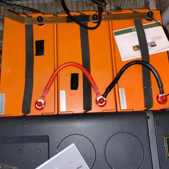 Alt view image 6 of 7 - 2PCS 2AWG Gauge Battery Cables,15cm/ 6inch 12V Copper Battery Power Inverter Leads, with 5/16" Lugs Ring Terminals