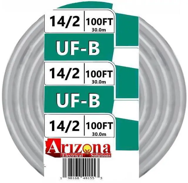 Main image of 100 FT 14/2 Type UF-B Copper. #14 AWG, 2 Conductors with Ground. Insulated Jacket Gray