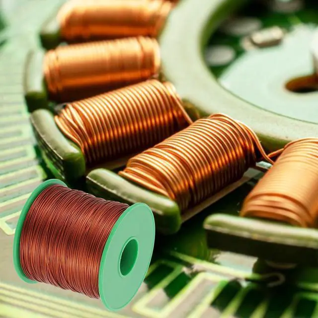 Alt view image 4 of 5 - 24 AWG Magnet Wire, 24 Gauge Enameled Copper Wire, 1 Lb Magnetic Coil Wire for Transformer, Motor, Electric, 180C(356F),Brown