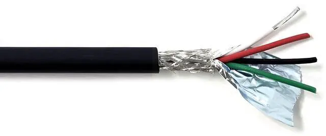 Main image of 18AWG 4C AMSB Shielded Cable Wire (UL2464) - Highly Flexible Str TC, PVC Ins, OS+TC BRD, PVC JKT for CNC Machine, Stepper Motor, VFD Spindle (Matte Black 25FT)
