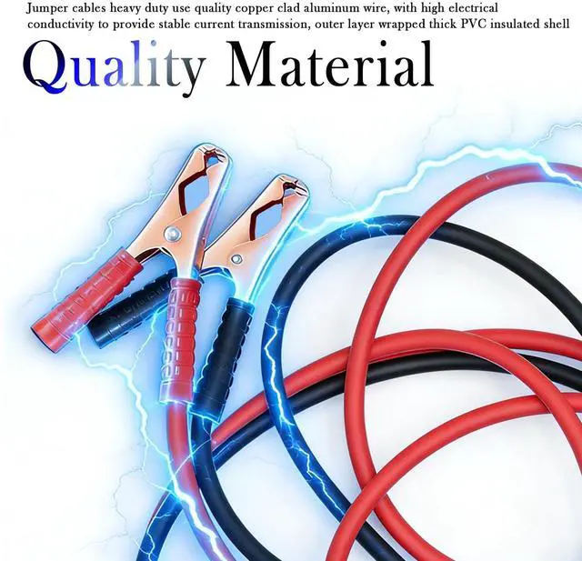 Alt view image 3 of 7 - 67" 150A Car Jumper Cables Heavy Duty,Jumper Cables for Car Battery Clamps for Emergency Roadside Power Supply,Universal Alligator Clips Jumpers Cable for Cars,SUVs,Trucks