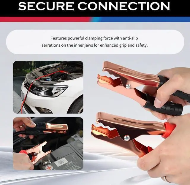 Alt view image 5 of 7 - 67" 150A Car Jumper Cables Heavy Duty,Automotive Battery Jumper Cables with Alligator Clips for Jump Starting Dead or Weak Batteries,Portable Jumpers Cable Kit for Most Vehicles