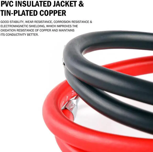 Alt view image 6 of 7 - 4AWG 24-Inch Battery Inverter Cables Set, 4Gauge x 24"(1 Positive & 1 Negtive) for Car, Truck, RV, Solar