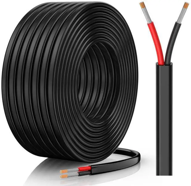 Main image of 16 Gauge Wire, 16 AWG 2 Conductor Electrical Wire, Flexible/Oxygen-Free Tinned Copper/Stranded PVC 16/2 Cord for Automotive, Marine, LED Strips, Solar, RV, Lighting (30FT)
