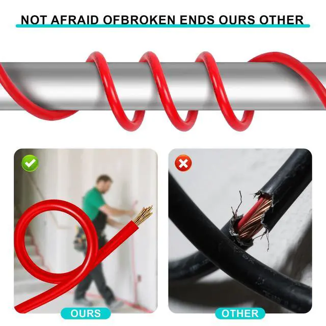Alt view image 3 of 6 - 18 Gauge Electrical Wire, Red/Black Each 30FT, Flexible Low Voltage PVC Copper Clad Aluminum Extension Cord for DIY Projects,Car Speaker Wire, LED Wire, Residential Wiring 12V/24V DC