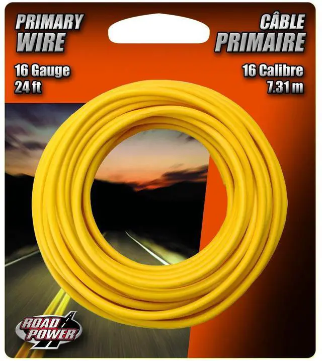 Main image of 16-1-14 16-Gauge 24-Foot Automotive Copper Wire, Yellow