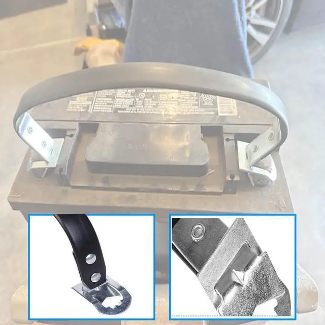 Alt view image 4 of 5 - Battery Carrier Strap,Car Battery Carrier Strap,Battery Lifting Strap,Metal Heavy Duty Battery Strap,Vehicle Battery Side Lift Belt,Universal for SUV,Truck,RV