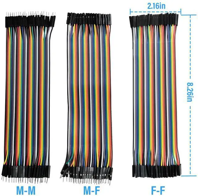 Alt view image 4 of 7 - 124 Pcs Breadboard Kit Jumper Wires Set 2×830 & 2×400 Tie Points Solderless Breadboard with 120 Pcs Flexible Jumper Wire Bundle for Students, Beginners & DIY Circuit Prototyping