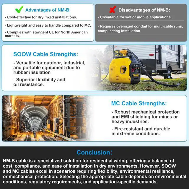 Alt view image 5 of 6 - 6/3 NM-B Wire with Ground,15FT,Non-Metallic Sheathed Cable, 6/3+10/1 AWG,Electrical Wire for Residential Building, Indoor Wiring Projects, Lighting,Hot tub, EV Charger,Not for Outdoor Use
