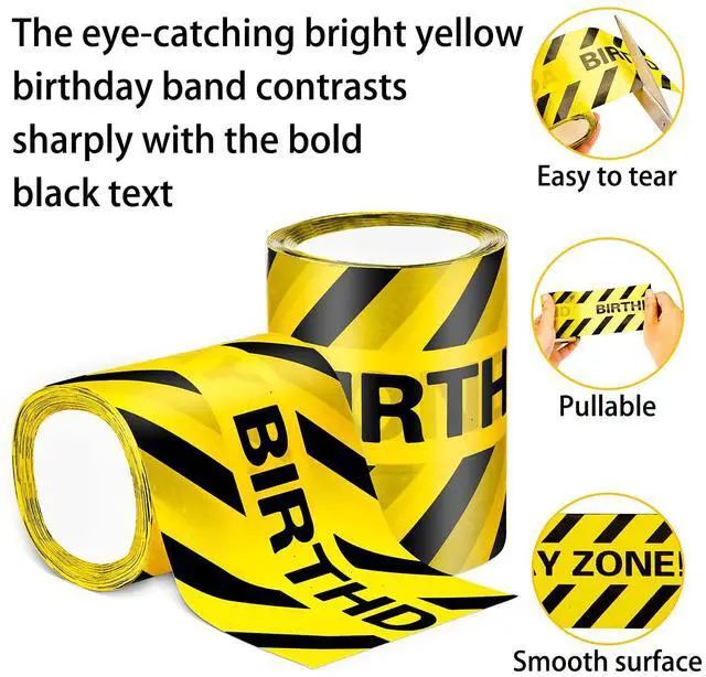 Alt view image 2 of 7 - 2 Rolls 132 Feet Construction Party Tape Themed Caution Tape for Birthday Party Supplies Construction Decorations(Classic Style)