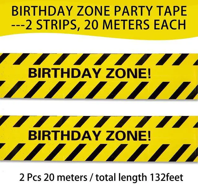 Alt view image 3 of 7 - 2 Rolls 132 Feet Construction Party Tape Themed Caution Tape for Birthday Party Supplies Construction Decorations(Classic Style)