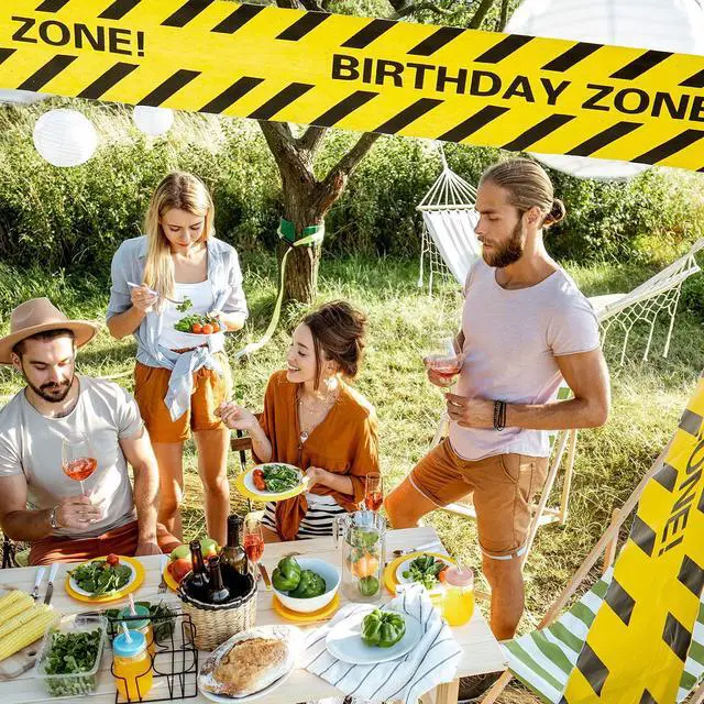Alt view image 7 of 7 - 2 Rolls 132 Feet Construction Party Tape Themed Caution Tape for Birthday Party Supplies Construction Decorations(Classic Style)
