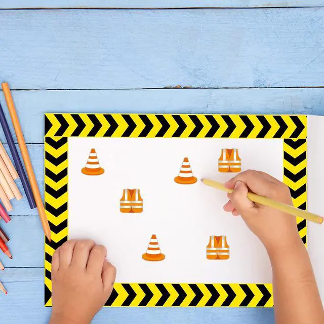 Alt view image 4 of 6 - 72 Pcs Construction Bulletin Board Borders Set Decoration for Trim Construction Theme Party Self Adhesive Tape for Classroom Workplace Wall Desk Window Schools Offices Supplies, 6 Style, 70.8 ft
