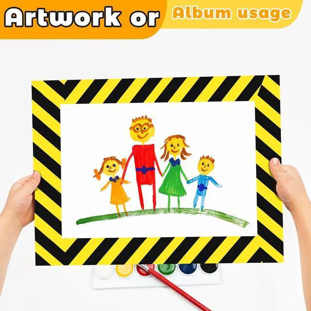 Alt view image 2 of 7 - 197 Feet Construction Safety Bulletin Board Borders Self Stick Black and Yellow Striped Bulletin Border Trims for Classroom Office Cork Desk Decor Back to School Birthday Party Supplies
