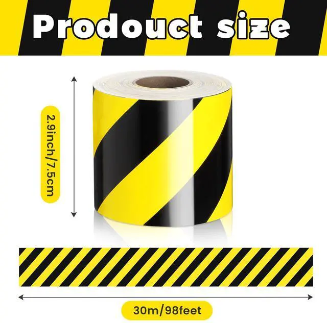 Alt view image 3 of 7 - 197 Feet Construction Safety Bulletin Board Borders Self Stick Black and Yellow Striped Bulletin Border Trims for Classroom Office Cork Desk Decor Back to School Birthday Party Supplies