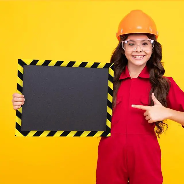 Alt view image 7 of 7 - 197 Feet Construction Safety Bulletin Board Borders Self Stick Black and Yellow Striped Bulletin Border Trims for Classroom Office Cork Desk Decor Back to School Birthday Party Supplies