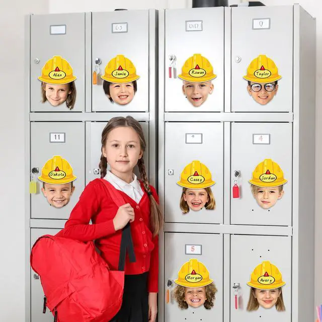 Alt view image 7 of 7 - 80Pcs Construction Helmet Cutouts Back to School Decorations Bulletin Board Construct Paper Cut-Outs Classroom Decor for Boy Girl DIY Craft Photo Wall Kindergarten Preschool Party Favor Supply