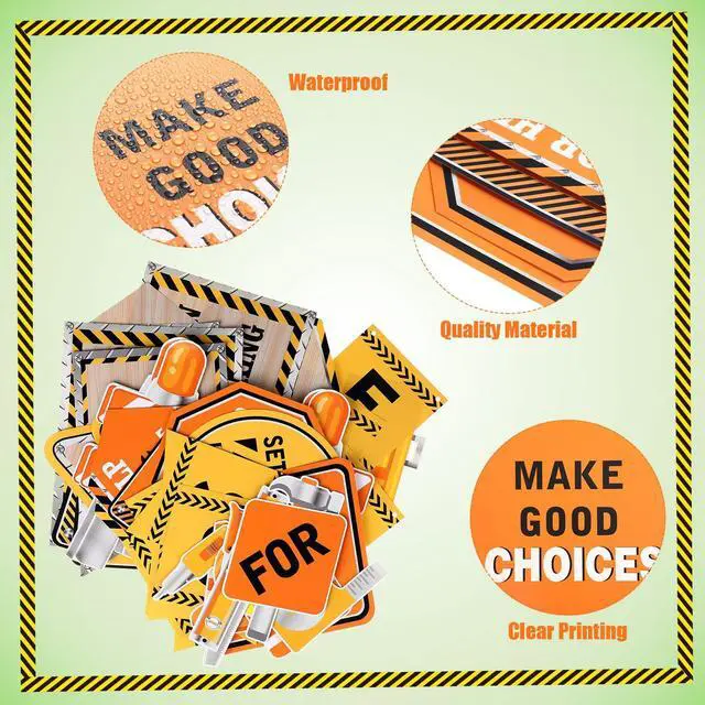 Alt view image 5 of 7 - 47 Pcs Construction Bulletin Board Set Construction Cutouts Tools for Success Classroom Decorations for Kid Students Back to School Gifts Birthday Party Supplies