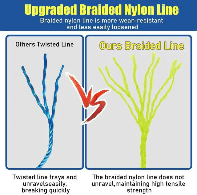 Alt view image 3 of 7 - Mason Line String,#18 540 Feet Braided Construction Nylon Line with 5 Built-in Levels and Spool Fluorescent String Line for Precision Work, DIY, and Gardening (Fluorescent Yellow)