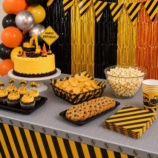 Alt view image 6 of 7 - Construction Table Covers (Pack of 3) - 54"x108" XL - Construction Party Decorations
