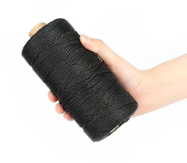 Alt view image 4 of 7 - 426 Feet Black Nylon Twine #36 Mason Nylon String Line, Gardening Nylon String, Durable Twisted Construction String Building Line for Climbing Plants, Gardening, Crafting