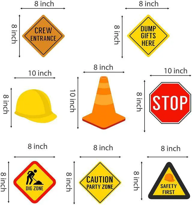 Alt view image 2 of 7 - 30Ct Construction Hanging Swirl Decorations, Traffic Zone Birthday Theme Streamers, Under Construction Site Party Supplies, Kids/Boy/Toddler First Favors, Stop Sign Road Worker Decor