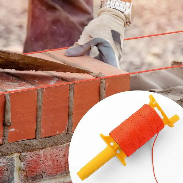 Alt view image 5 of 7 - Mason String Line Reel with 10 String Line Level Kit, 540FT #18 Braided Nylon Mason String-line for Masonry Tools, Construction, Gardening, DIY(Orange)