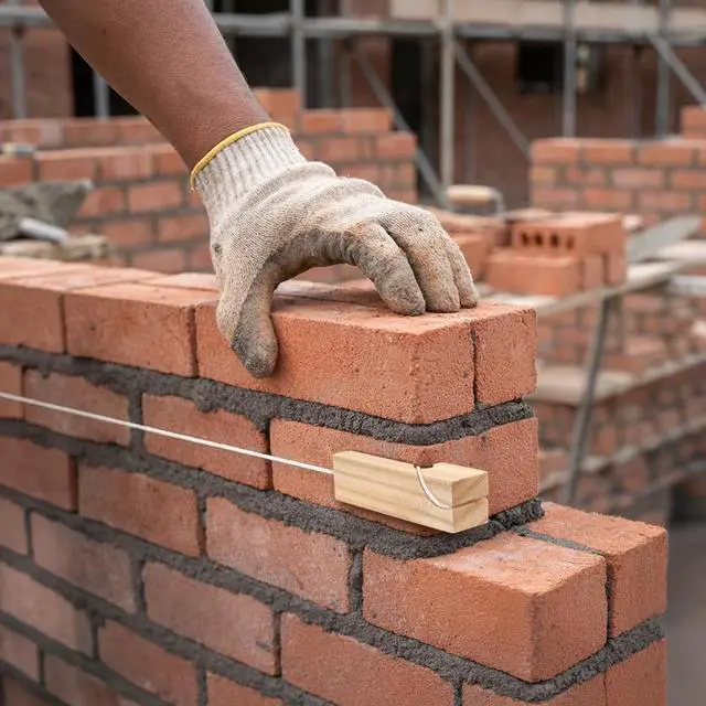 Alt view image 5 of 7 - 6 Pack Wood Masonry String Line Block, 4 Inch Functional Building Construction Lines Concrete Blocks, Portable Bricklaying Tool Straight Line Stabilizer for Carpentry