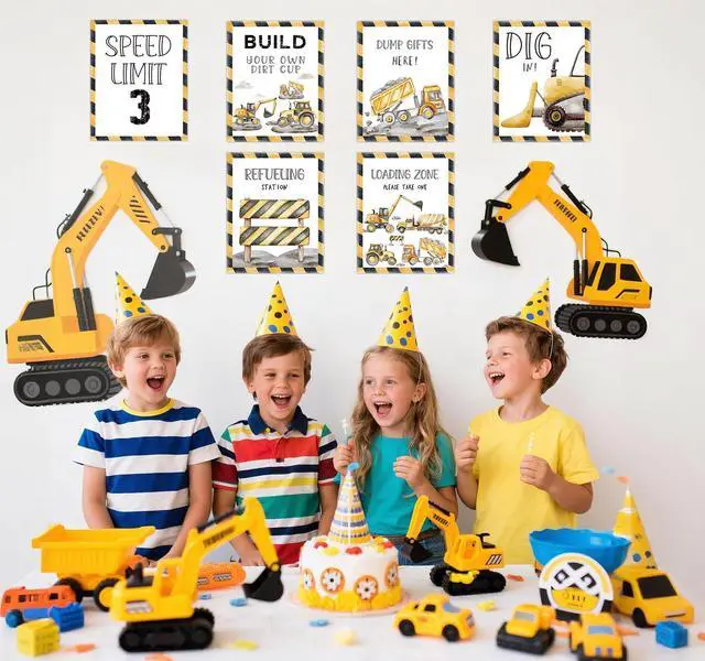 Alt view image 5 of 5 - Construction 3rd Birthday Party Signs, Speed Limit,Birthday Decorations for Boys, Construction Party Decorations, Racing Fans Welcome Porch Sign for Boys Let's Go Racing Party Supplies for Race Fans