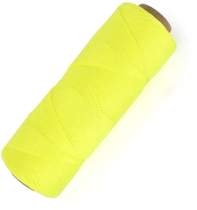Main image of Mason Line, 500 Ft #18 Braided Nylon String, Premium String for Masonry Jobs, Construction, Gardening, Net Making and Mending, DIY Projects, Fluorescent Yellow