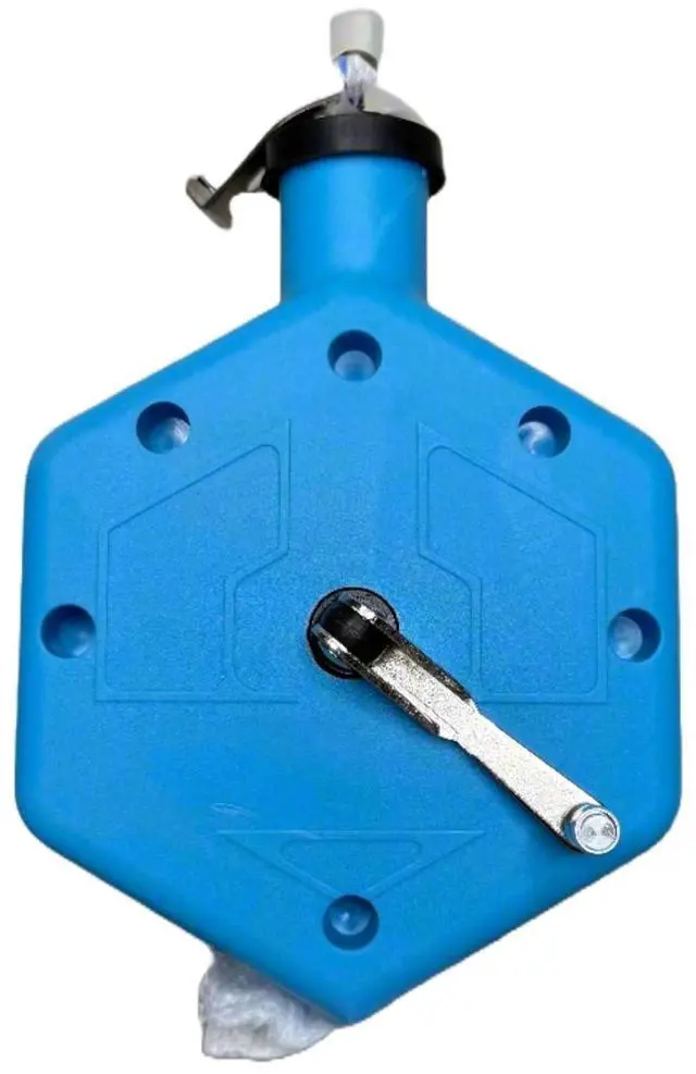 Main image of SnapLine X Heavy Duty Chalk Line, Blue, Professional Construction Marking Tool, 100-Foot Line, Ergonomic Design, for Roofing, Building