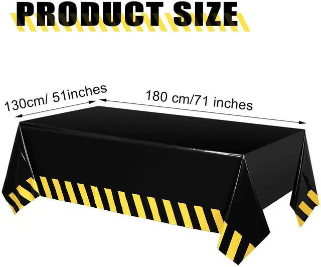 Alt view image 2 of 7 - 6 Pcs Construction Birthday Party Tablecloth 51 x 71 Inch Road Table Runner Dump Truck Birthday Table Covers for Kids Boys Racing Party Decorations(Elegant Style)